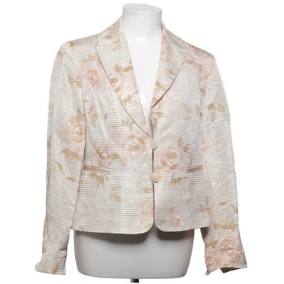 Dagon, Blazer, Größe: 44, Beige/Mehrfarbig, Polyester/Viskose, Streifen #O9R