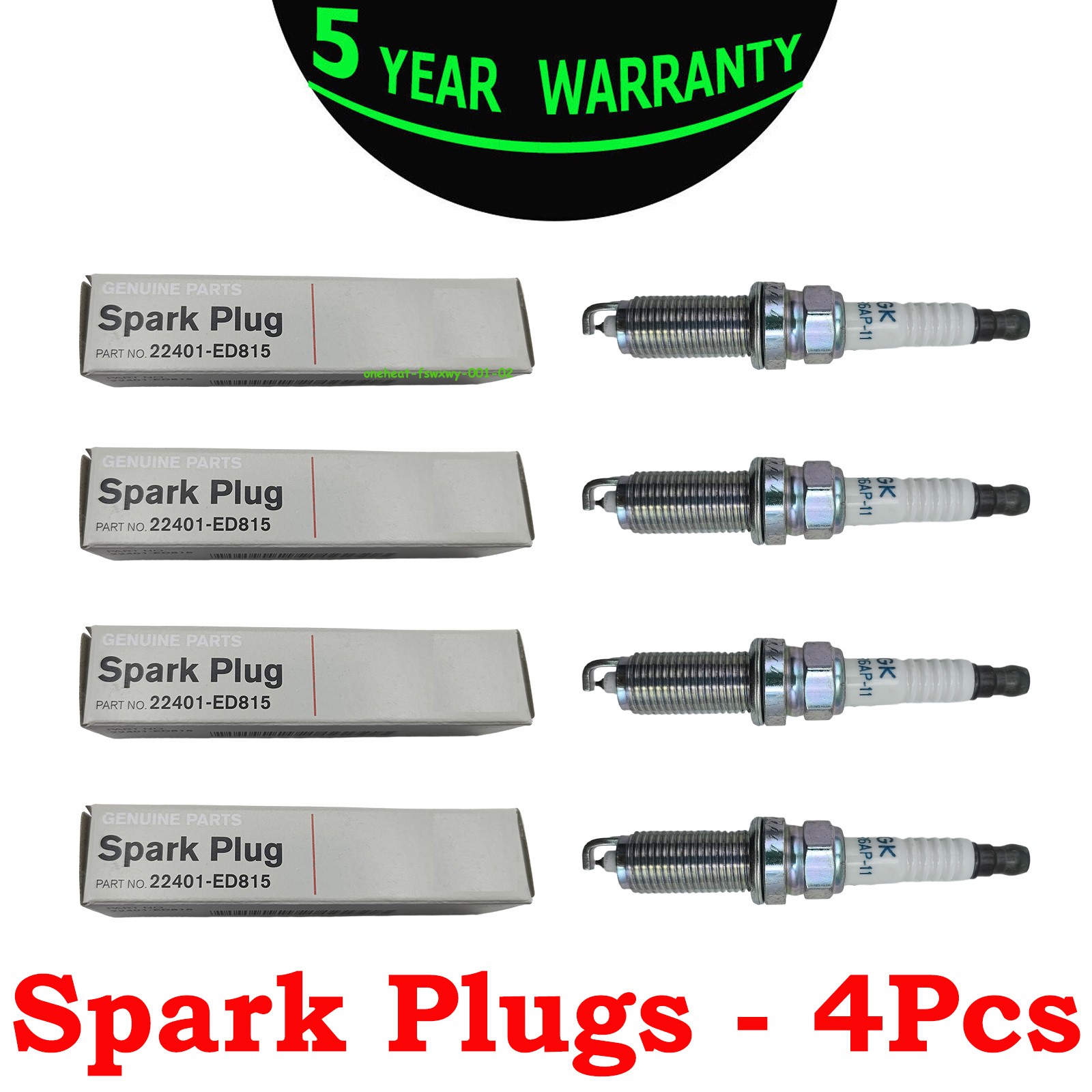 4x 22401-ED815 Spark Plugs for Nissan NV S, Standard, SV 4 Cyl 2.0L 2013-2015