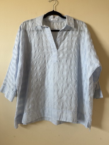 OPUS Cotton Blouse  FOMA  3/4 Sleeve Cropped Oversized  Top