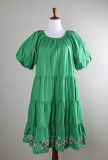 JOHNNY WAS Jade NWT 298 Amanza Tiered Embroidered Eyelet Dress Size Large