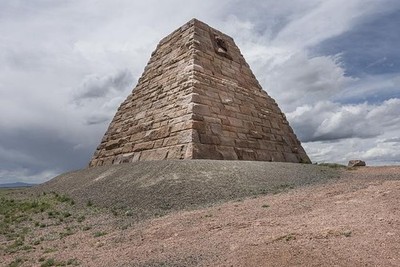 Ames Monument Wyoming 1880 Stone Pyramid Landmark Rural Albany County