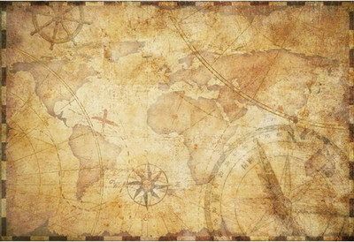 6x4ft Vintage Old Travel World Map Backdrop Parchment Map Pirate Treasure Map Ba