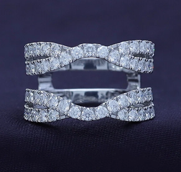 8/9 Ct Lab Grown Diamond Cathedral Enhancer Ring In 10k & 14k Solid Gold - Image 2 of 4