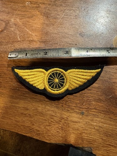 Vtg Motorcycle Wings Easy Rider Style 1960s Wheel Bicycle Stiched Felt Patch