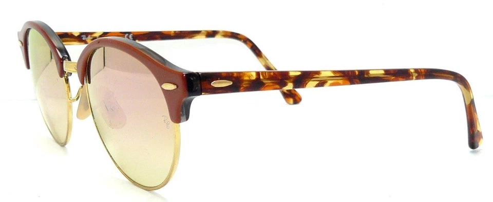 Ray Ban SONNENBRILLE BRAUN GOLD SPIEGEL RB 4246 CLUBROUND 4346 BRILLE 3016 ETUI, Foto 3 von 5