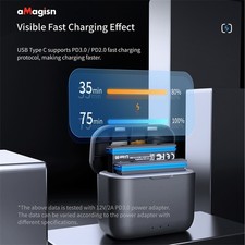 ABS Fast Charging Base Dual Battery Box Storage Case Charger For Insta360 X3