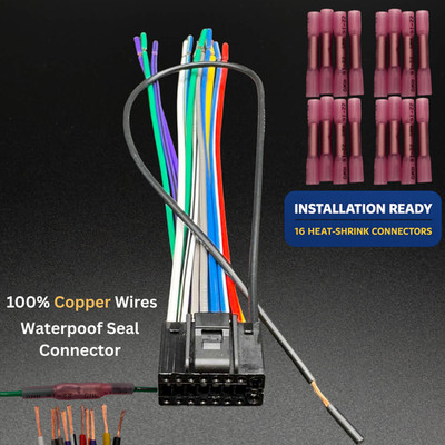 POWER WIRE HARNESS FOR KENWOOD DNX-572BH DNX572BH KIT WITH CONNECTORS