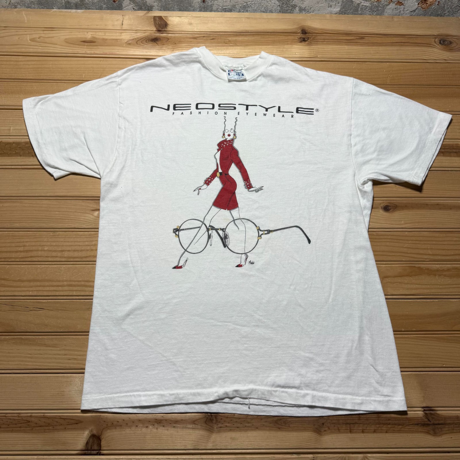 Vintage 90s Neostyle Fashion Eyewear Eyeglasses Graphic Promo T-Shirt USA Large