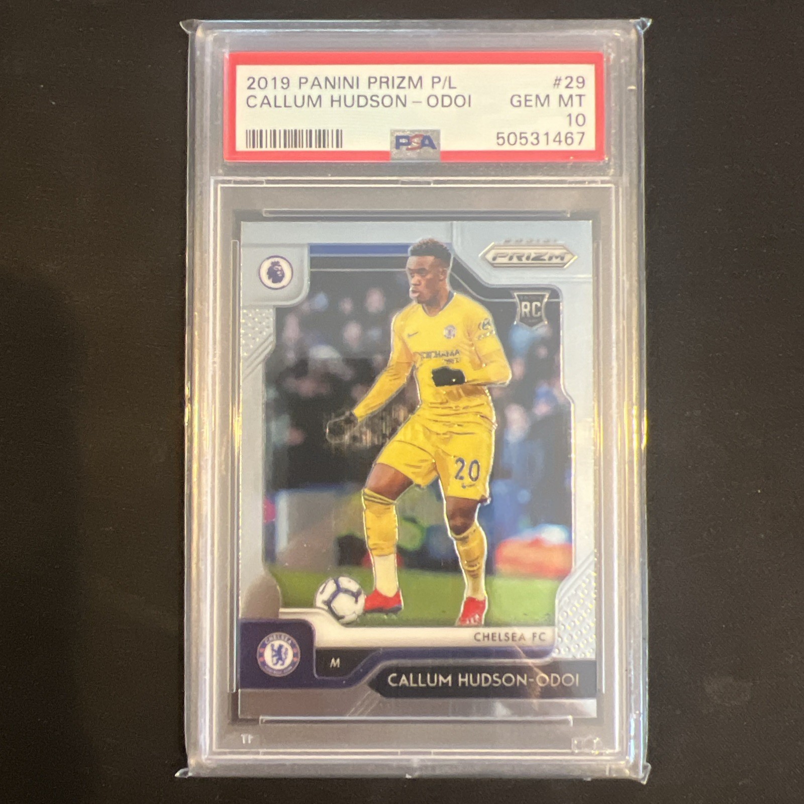 2019-20 Panini Prizm Premier League Callum Hudson-Odoi #29 (RC) PSA 10