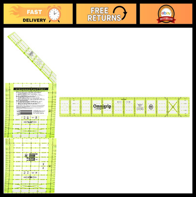 Clear Quilting Ruler 1-? x 12-Inch - Accurate Measuring Tool for Sewing & Crafti