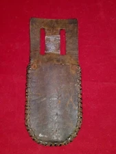 Vintage Dark Brown Tooled Leather Knife Sheath Belt Loop 7" Long No Knife