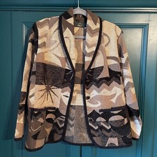 Vintage Orvis Woven Tapestry Jacket Blazer Southwestern Style