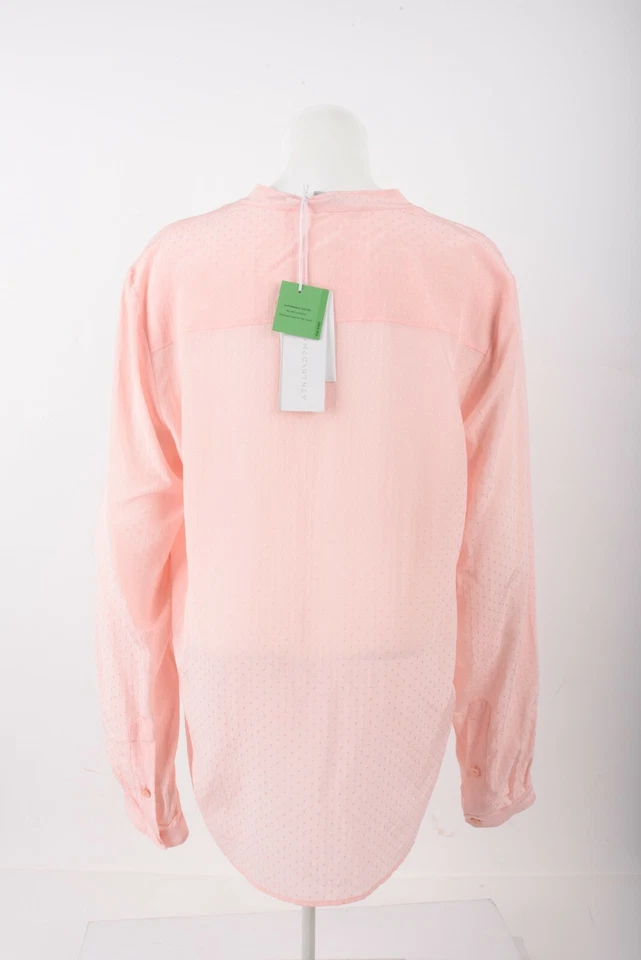 Blusa Camisa Stella McCartney Mujer Eva Top Seda Rosa Punto Talla 46 EE. UU. 12 XL NUEVA CON ETIQUETAS Foto 4 de 4