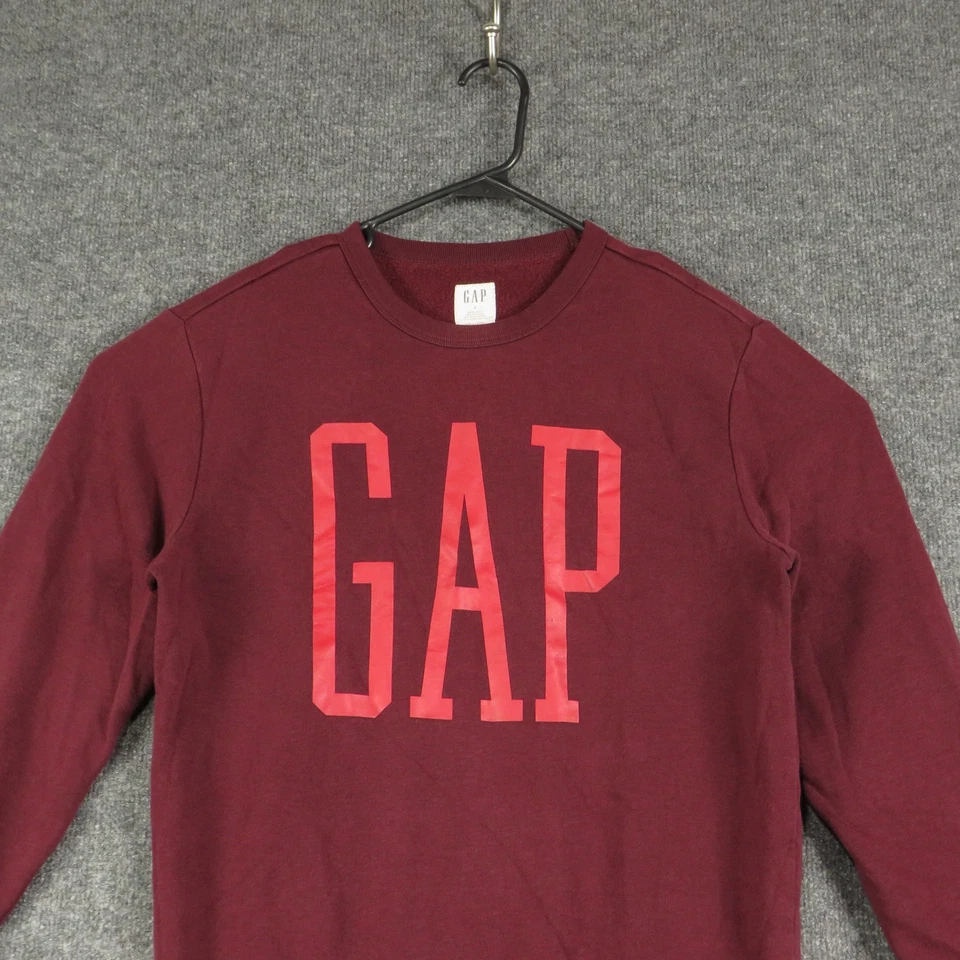 Sudadera Gap Mujer Pequeña Granate Fitness Entrenamiento Atlético Algodón Cuello Redondo Foto 2 de 4