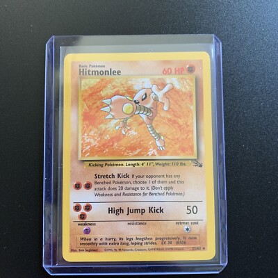 hitmonlee pokemon card value Pokémon TCG Hitmonlee Fossil 22 Regular Unlimited Rare excellent LP