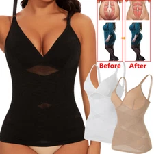 Womens Shapewear Compression Firm Vest Camisole Tank Tops Tummy Control Shaper