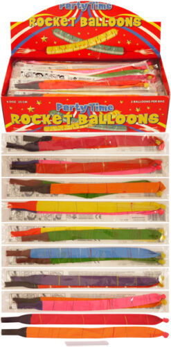 24x Fun Latex Rocket Flying Whistling Balloons Children's Kidz Party Toy Gift UK - Foto 1 di 3