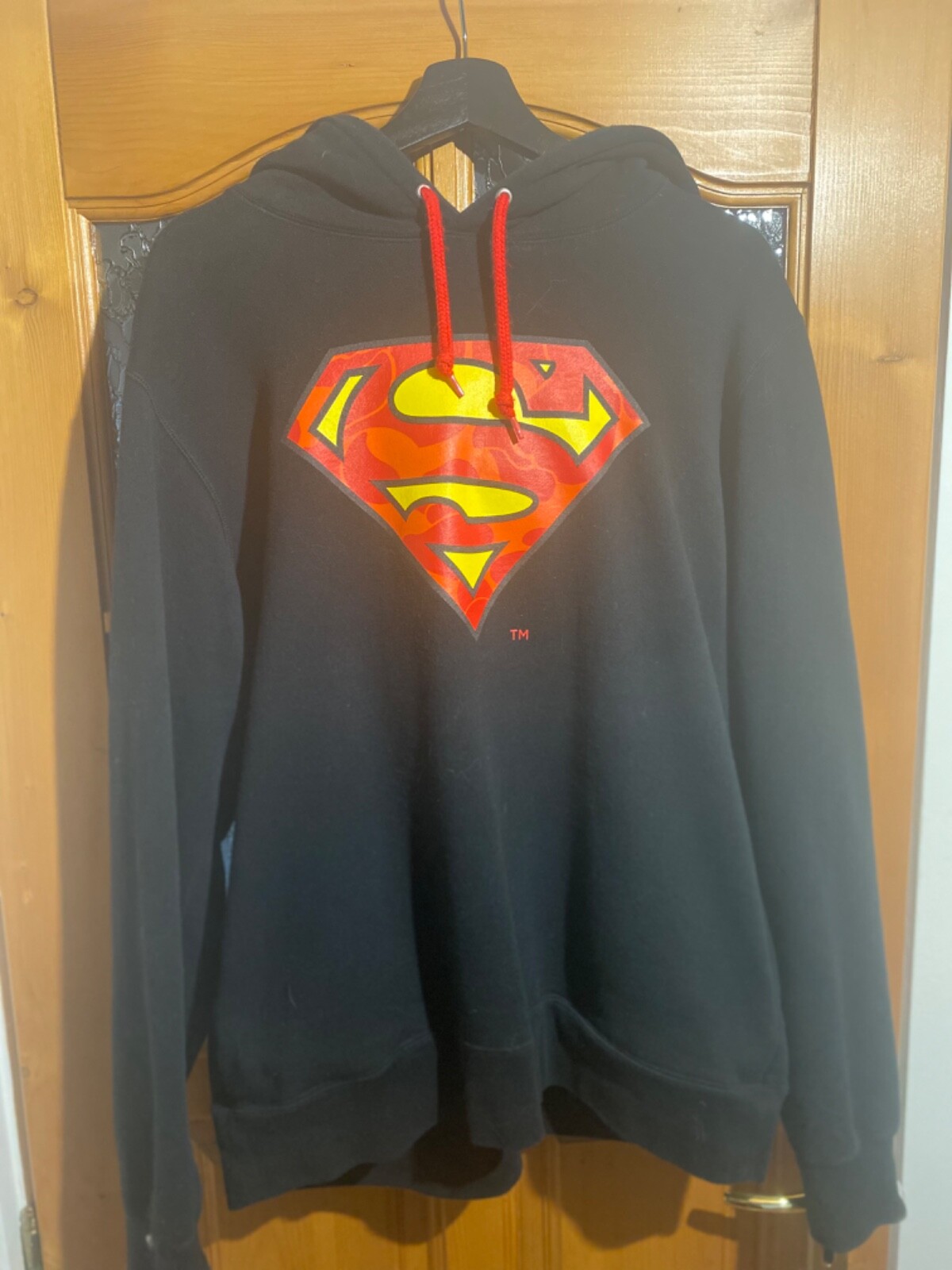 hoodie mens xl Bape x Dc Black superman hoodie-image