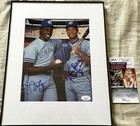 Roberto Alomar Juan Guzman signed Toronto Blue Jays Beckett photo framed JSA COA