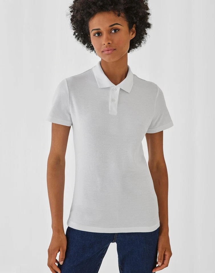 B&C Damen Piqué Poloshirt Baumwolle ID.001 PWI11 XS bis 3XL ÖkoTex NEU - Bild 2 von 3