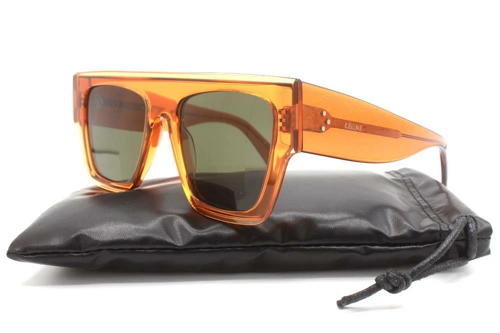 Celine CL40014I 40014I Sunglasses Crystal Orange 44N Authentic 51mm
