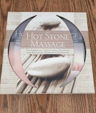 Sterling Innovation Hot Stone Massage Kit 64 Pg. Book 14 Flat Stones NOB