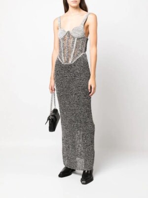 dion lee marled double cup corset dress DION LEE Marled Double Cup Corset Dress - Brand New - Size XS