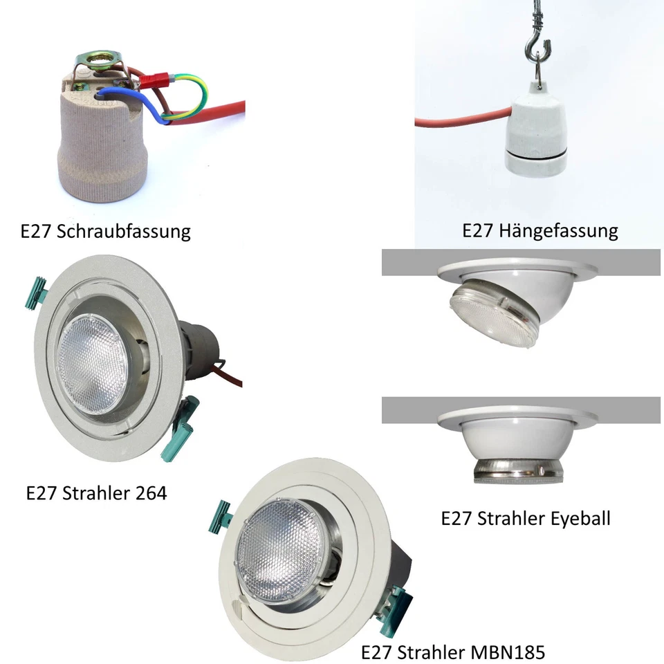 LIVAL, PHILIPS, USW. Einbau Strahler Lucky Reptile Bright Sun Jungle Desert 35 50 70 Watt Flood E27