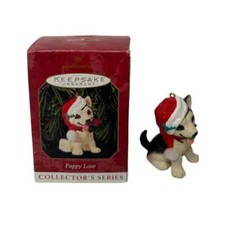 Vintage 1999 Hallmark Keepsake Ornament Puppy Love 9 Series German Shepherd Dog