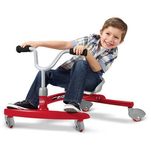 Boys Toddlers Kids Radio Flyer Ziggle Ride On Adjustable Seat Red