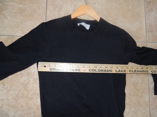 Everlane Womens 100% Cashmere Classic Crewneck Pullover Sweater Black XS Comfort - Picture 7 of 7