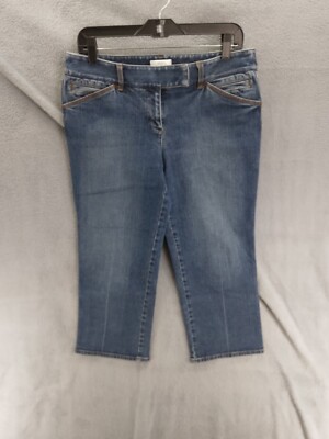 Ann Taylor LOFT Cropped Capri Jeans Women Blue Low Rise
