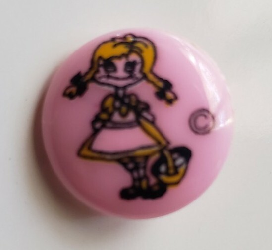Vintage B. Blumenthal & Co. Le Chic Pink Girl Buttons ⅝