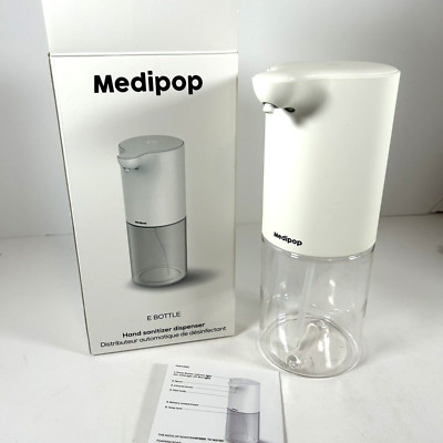 Medipop E-Bottle Automatic Hand Sanitizer Dispenser in White - Brand New