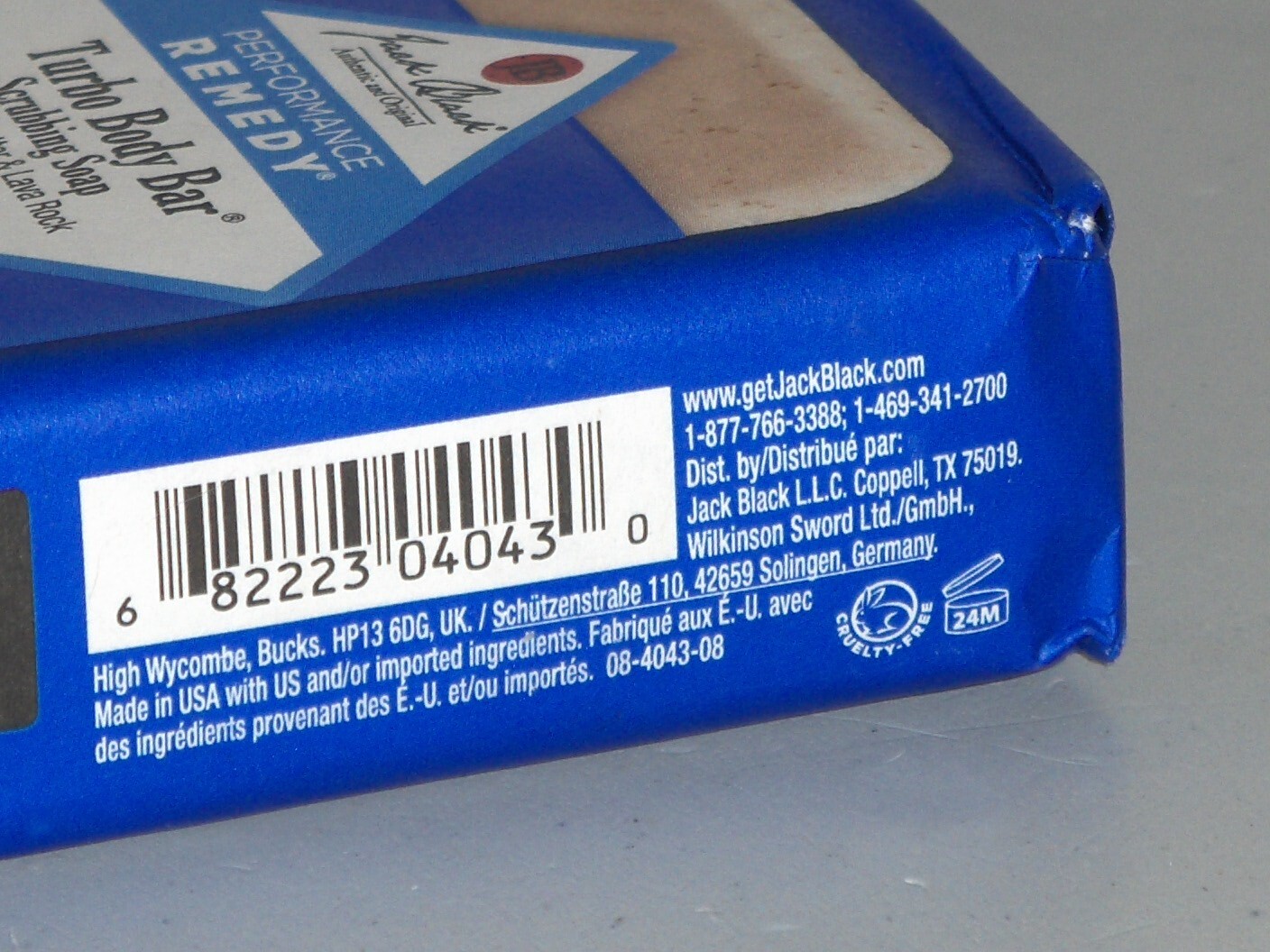 JACK BLACK Turbo Body Bar, Scrubbing Soap, Exfoliant, Performance