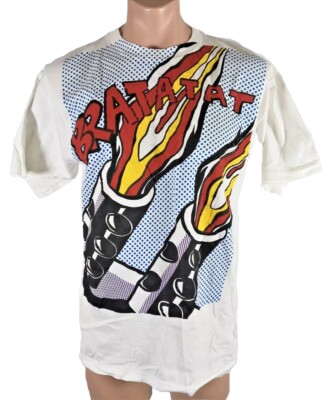PUNK ROCK ART T-SHIRT VINTAGE 1981 BRAT AT AT FIFTH COLUMN ROY LICHTENSTEIN XL