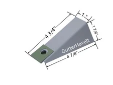 1 Package of 1 - 6 inch Gutter Wedge White