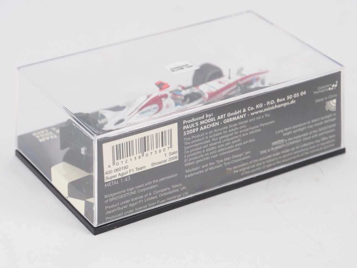 ミニカー SUPER AGURI F1 TEAM SHOWCAR 2006 T.SATO Minichamps 1/43 Super Aguri F1 Team Showcar 2006 Sato 400