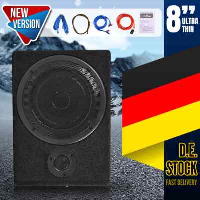 800W Auto Active Subwoofer Amplified Slim Underseat Car Bass Box Audio Amplifier