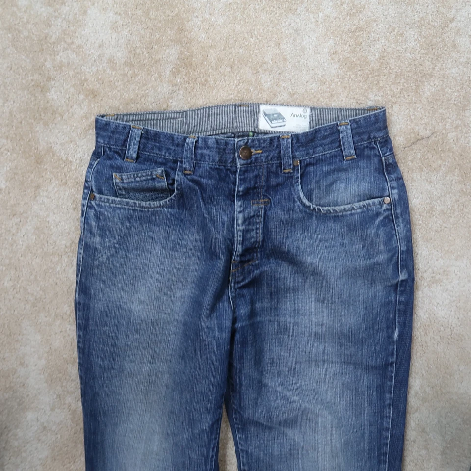 Analog Straight Leg Jeans Button Fly Jeans Mens Size 34x32 Blue Denim - Image 3 of 4