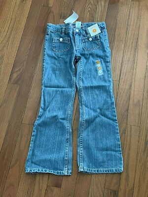 NWT Gymboree Jeans Shop Light Wash Bow Pocket Basic Bootcut Jeans Size 7