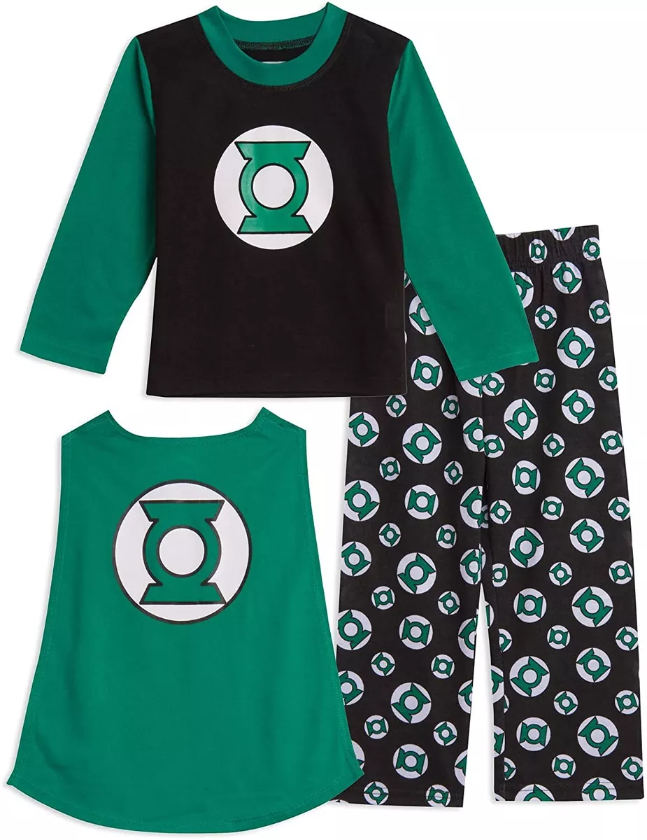 Justice League Green Lantern Toddler Boys Long Pajamas 3 Piece