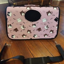 Pet Carrier Cat Airline Approved Travel Bag Soft Sided Comfort Portable 18  Pink
