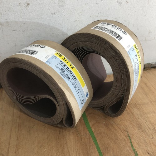 Hermes 75 x 1550mm sanding belts RB377YX 180G 400G aluminium oxide