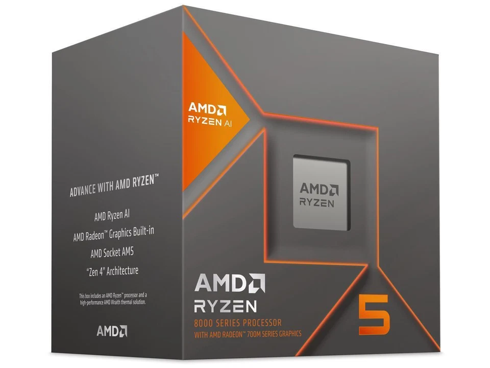 AMD Ryzen 5 8600G - Ryzen 5 8000-G Series 6-Core 4.3 GHz Socket AM5 65W AMD Rade - Image 2 of 2