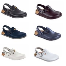 Birkenstock Tokio Tokio Cuero Zapatos de Trabajo Zuecos Super Agarre Unisex ESD Sandalias