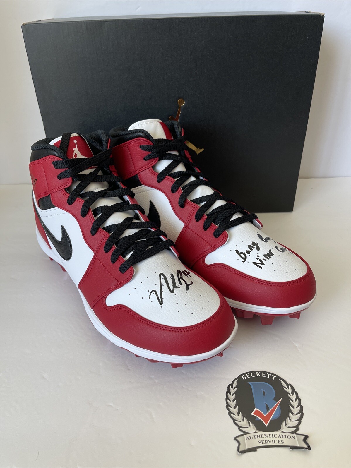 Nick Bosa Autographed Signed San Francisco 49ers Jordan 1 Football Cleats Rare Beckett QR 3 