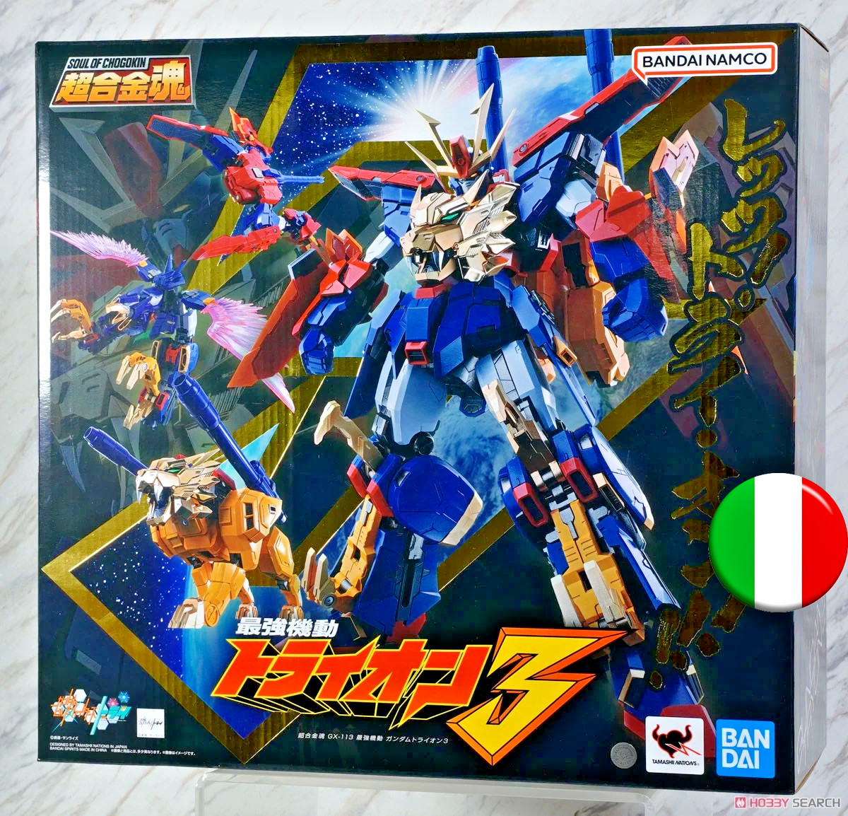 SUBITO IN ITALIA !!! BANDAI SOUL OF CHOGOKIN GX-113 GUNDAM TRYON 3 NUOVO NEW