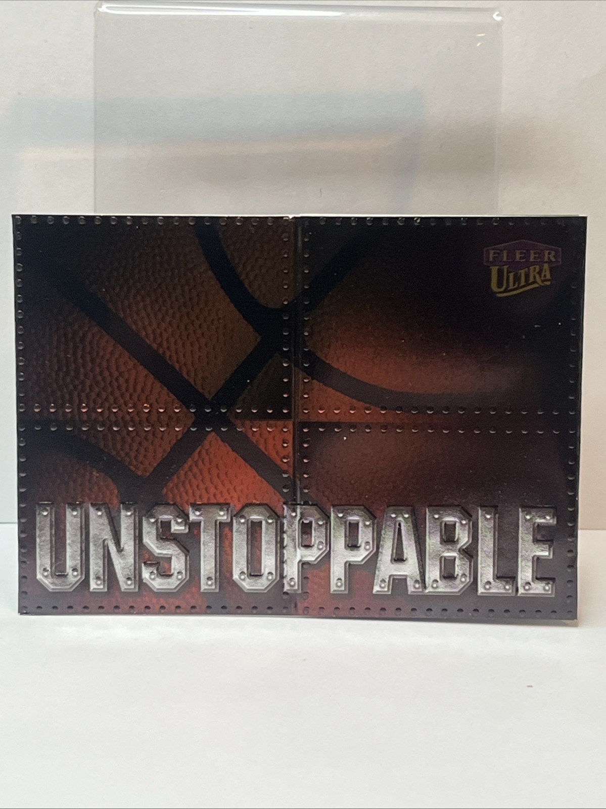 1998-99 KOBE BRYANT FLEER ULTRA "UNSTOPPABLE" FOLDING EMBOSSED CARD #12 OF 15
