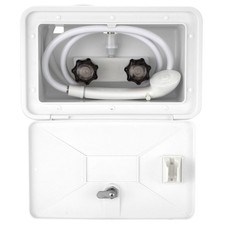 RV Exterior Shower Box Kit  Locking Cowboy Shower with 51  Vinyl Hose, 2.5 G...